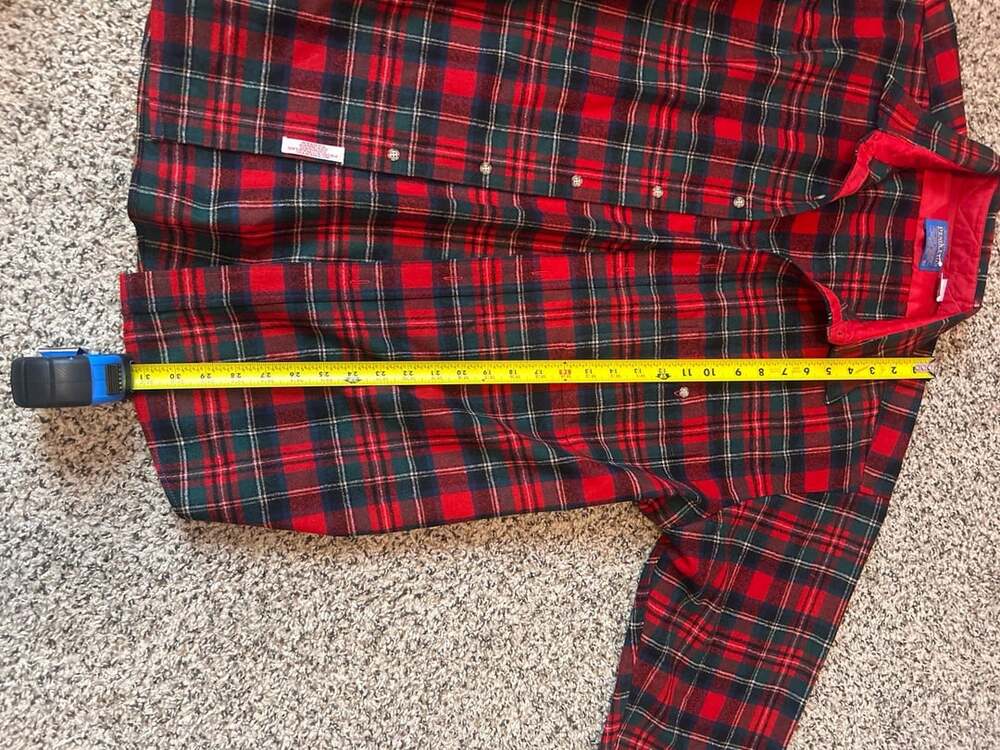 Pendleton Prince Charles Edward Stewart Tartan Plaid Shirt Size XL Red - Picture 6 of 12